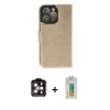 MARSİLYAN™- iPhone 14 Pro Max Kılıf Siluet Işık Serisi - Siyah Polymer Nano Ekran Koruyucu + PVD Metal Kamera Lens - TU