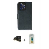 MARSİLYAN™- iPhone 14 Pro Max Kılıf Siluet Işık Serisi - Siyah Polymer Nano Ekran Koruyucu + Raze Metal Kamera Lens - GD