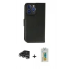 MARSİLYAN™- iPhone 14 Pro Max Kılıf Siluet Işık Serisi - Siyah Polymer Nano Ekran Koruyucu + Raze Metal Kamera Lens - GS