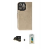 MARSİLYAN™- iPhone 14 Pro Max Kılıf Siluet Işık Serisi - Siyah Polymer Nano Ekran Koruyucu + Raze Metal Kamera Lens - GD