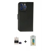 MARSİLYAN™- iPhone 14 Pro Max Kılıf Siluet Işık Serisi - Siyah Polymer Nano Ekran Koruyucu + Bilvis Titan Kamera Lens - SH