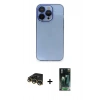 MARSİLYAN™- iPhone 14 Pro Max Kılıf Siluet Minimal Özel Seri - Şeffaf 360 Full Body Arka Koruyucu + Gold Raze Metal Kamera Lens