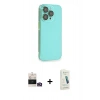 MARSİLYAN™- iPhone 14 Pro Max Kılıf Siluet Minimal Özel Seri - Şeffaf Pasifik Cam Ekran Koruyucu + Bilvis Titan Kamera Lens - GD
