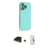 MARSİLYAN™- iPhone 14 Pro Max Kılıf Siluet Minimal Özel Seri - Şeffaf Pasifik Cam Ekran Koruyucu + Raze Metal Kamera Lens - GD
