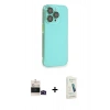 MARSİLYAN™- iPhone 14 Pro Max Kılıf Siluet Minimal Özel Seri - Şeffaf Pasifik Cam Ekran Koruyucu + Bilvis Titan Kamera Lens - SH