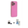 MARSİLYAN™- iPhone 14 Pro Max Kılıf Siluet Minimal Özel Seri - Şeffaf Royal Nano Ekran Koruyucu + Bilvis Titan Kamera Lens - DNMR