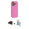 MARSİLYAN™- iPhone 14 Pro Max Kılıf Siluet Minimal Özel Seri - Şeffaf Royal Nano Ekran Koruyucu + Raze Metal Kamera Lens - GD