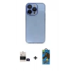 MARSİLYAN™- iPhone 14 Pro Max Kılıf Siluet Minimal Özel Seri - Siyah 18D Cam Ekran Koruyucu + Bilvis Titan Kamera Lens - SH