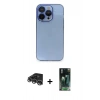 MARSİLYAN™- iPhone 14 Pro Max Kılıf Siluet Minimal Özel Seri - Siyah 360 Mat Full Body Arka Koruyucu + Raze Metal Kamera Lens - GS