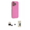 MARSİLYAN™- iPhone 14 Pro Max Kılıf Siluet Minimal Özel Seri - Siyah 6D Mat Seramik Hayalet Nano Ekran Koruyucu + Bilvis Titan Kamera Lens - GD