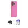 MARSİLYAN™- iPhone 14 Pro Max Kılıf Siluet Minimal Özel Seri - Siyah Bilvis 5in1 3D Magic Cam Ekran Koruyucu + Raze Metal Kamera Lens - GS