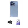 MARSİLYAN™- iPhone 14 Pro Max Kılıf Siluet Minimal Özel Seri - Siyah Bilvis 5in1 5D Magic Hayalet Cam Ekran Koruyucu + Raze Metal Kamera Lens - GS