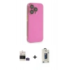 MARSİLYAN™- iPhone 14 Pro Max Kılıf Siluet Minimal Özel Seri - Siyah Bilvis Hayalet Cam Ekran Koruyucu + Bilvis Titan Kamera Lens - GS