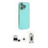 MARSİLYAN™- iPhone 14 Pro Max Kılıf Siluet Minimal Özel Seri - Siyah Bilvis Hayalet Cam Ekran Koruyucu + Bilvis Titan Kamera Lens - DNMR