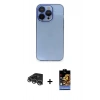 MARSİLYAN™- iPhone 14 Pro Max Kılıf Siluet Minimal Özel Seri - Siyah Buffer Hayalet Cam Ekran Koruyucu + Raze Metal Kamera Lens - GS