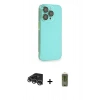 MARSİLYAN™- iPhone 14 Pro Max Kılıf Siluet Minimal Özel Seri - Siyah Joko Magic 5D Hayalet Cam + Gümüş Raze Metal Kamera Lens