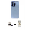 MARSİLYAN™- iPhone 14 Pro Max Kılıf Siluet Minimal Özel Seri - Siyah Mat Seramik Nano Ekran Koruyucu + Bilvis Titan Kamera Lens - SH