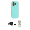 MARSİLYAN™- iPhone 14 Pro Max Kılıf Siluet Minimal Özel Seri - Siyah Mat Seramik Nano Ekran Koruyucu + Raze Metal Kamera Lens - GD