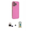 MARSİLYAN™- iPhone 14 Pro Max Kılıf Siluet Minimal Özel Seri - Siyah Polymer Nano Ekran Koruyucu + Bilvis Titan Kamera Lens - DNMR