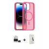MARSİLYAN™- iPhone 14 Pro Max Kılıf Siluet Minimal Prime - Şeffaf Pasifik Cam Ekran Koruyucu + Bilvis Titan Kamera Lens - SH