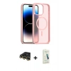MARSİLYAN™- iPhone 14 Pro Max Kılıf Siluet Minimal Prime - Şeffaf Pasifik Cam Ekran Koruyucu + Raze Metal Kamera Lens - GD