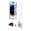 MARSİLYAN™- iPhone 14 Pro Max Kılıf Siluet Minimal Prime - Şeffaf Royal Nano Ekran Koruyucu + Raze Metal Kamera Lens - GS