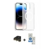 MARSİLYAN™- iPhone 14 Pro Max Kılıf Siluet Minimal Prime - Şeffaf Royal Nano Ekran Koruyucu + Raze Metal Kamera Lens - GD
