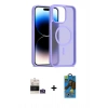 MARSİLYAN™- iPhone 14 Pro Max Kılıf Siluet Minimal Prime - Siyah 18D Cam Ekran Koruyucu + Bilvis Titan Kamera Lens - GS