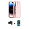 MARSİLYAN™- iPhone 14 Pro Max Kılıf Siluet Minimal Prime - Siyah 18D Cam Ekran Koruyucu + Raze Metal Kamera Lens - GS