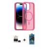 MARSİLYAN™- iPhone 14 Pro Max Kılıf Siluet Minimal Prime - Siyah 18D Cam Ekran Koruyucu + Siyah Bilvis Titan Kamera Lens