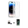 MARSİLYAN™- iPhone 14 Pro Max Kılıf Siluet Minimal Prime - Siyah 360 Mat Full Body Arka Koruyucu + Bilvis Titan Kamera Lens - DNMR