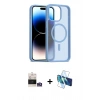 MARSİLYAN™- iPhone 14 Pro Max Kılıf Siluet Minimal Prime - Siyah 3D Antistatik Cam Ekran Koruyucu + Bilvis Titan Kamera Lens - GS