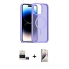 MARSİLYAN™- iPhone 14 Pro Max Kılıf Siluet Minimal Prime - Siyah Bilvis 3D Mat Cam Ekran Koruyucu + Bilvis Titan Kamera Lens - GD