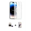 MARSİLYAN™- iPhone 14 Pro Max Kılıf Siluet Minimal Prime - Siyah Bilvis 3D Mat Cam Ekran Koruyucu + Bilvis Titan Kamera Lens - GS