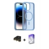 MARSİLYAN™- iPhone 14 Pro Max Kılıf Siluet Minimal Prime - Siyah Bilvis 5in1 3D Magic Cam Ekran Koruyucu + Raze Metal Kamera Lens - GD