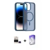 MARSİLYAN™- iPhone 14 Pro Max Kılıf Siluet Minimal Prime - Siyah Bilvis 5in1 3D Magic Cam Ekran Koruyucu + Bilvis Titan Kamera Lens - DNMR