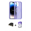 MARSİLYAN™- iPhone 14 Pro Max Kılıf Siluet Minimal Prime - Siyah Bilvis 5in1 3D Magic Cam Ekran Koruyucu + Raze Metal Kamera Lens - GD