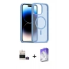 MARSİLYAN™- iPhone 14 Pro Max Kılıf Siluet Minimal Prime - Siyah Bilvis 5in1 3D Magic Cam Ekran Koruyucu + Gold Bilvis Titan Kamera Lens