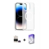 MARSİLYAN™- iPhone 14 Pro Max Kılıf Siluet Minimal Prime - Siyah Bilvis 5in1 3D Magic Cam Ekran Koruyucu + Gold Bilvis Titan Kamera Lens