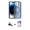 MARSİLYAN™- iPhone 14 Pro Max Kılıf Siluet Minimal Prime - Siyah Bilvis 5in1 3D Magic Cam Ekran Koruyucu + Bilvis Titan Kamera Lens - GS