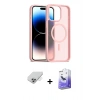 MARSİLYAN™- iPhone 14 Pro Max Kılıf Siluet Minimal Prime - Siyah Bilvis 5in1 5D Magic Hayalet Cam Ekran Koruyucu + Band Metal Kamera Lens - GS