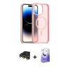 MARSİLYAN™- iPhone 14 Pro Max Kılıf Siluet Minimal Prime - Siyah Bilvis 5in1 5D Magic Hayalet Cam Ekran Koruyucu + Raze Metal Kamera Lens - GD