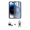 MARSİLYAN™- iPhone 14 Pro Max Kılıf Siluet Minimal Prime - Siyah Bilvis Hayalet Cam Ekran Koruyucu + Bilvis Titan Kamera Lens - GS