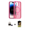MARSİLYAN™- iPhone 14 Pro Max Kılıf Siluet Minimal Prime - Siyah Buffer Cam Ekran Koruyucu + Bilvis Titan Kamera Lens - SH