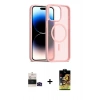 MARSİLYAN™- iPhone 14 Pro Max Kılıf Siluet Minimal Prime - Siyah Buffer Cam Ekran Koruyucu + Bilvis Titan Kamera Lens - SH