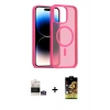 MARSİLYAN™- iPhone 14 Pro Max Kılıf Siluet Minimal Prime - Siyah Buffer Cam Ekran Koruyucu + Bilvis Titan Kamera Lens - GS