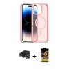 MARSİLYAN™- iPhone 14 Pro Max Kılıf Siluet Minimal Prime - Siyah Buffer Cam Ekran Koruyucu + Raze Metal Kamera Lens - GS