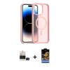 MARSİLYAN™- iPhone 14 Pro Max Kılıf Siluet Minimal Prime - Siyah Buffer Hayalet Cam Ekran Koruyucu + Bilvis Titan Kamera Lens - SH
