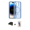 MARSİLYAN™- iPhone 14 Pro Max Kılıf Siluet Minimal Prime - Siyah Joko 5D Cam + Raze Metal Kamera Lens - GD