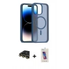 MARSİLYAN™- iPhone 14 Pro Max Kılıf Siluet Minimal Prime - Siyah Joko 5D Cam + Raze Metal Kamera Lens - GD